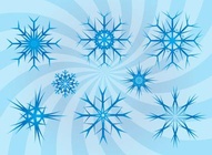 Swirling Snow Flakes