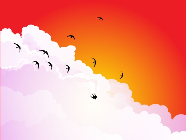 Birds In The Clouds