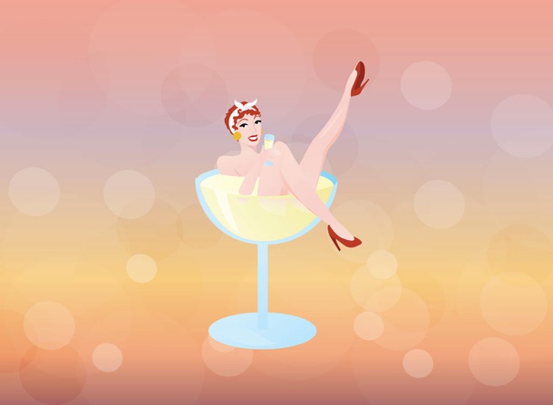 Cocktail Pinup