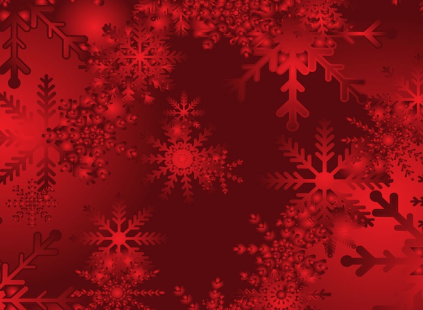 Red Gradient Snow Design