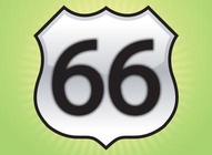 Glossy Route 66 Sign