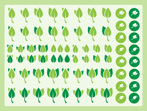 Green Leaves Icons
