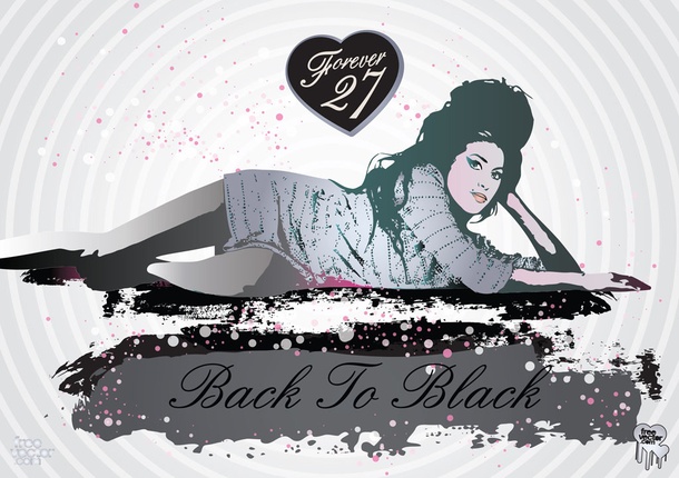 Amy Winehouse Back to Black Vector