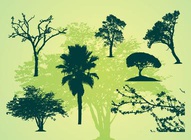 Tree Silhouettes Illustrations