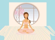 Yoga Girl Cartoon