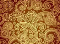 Gold Paisley Pattern Vector