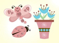 Butterfly Flowers Cartoons
