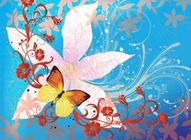 Flower Butterfly Scene