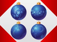 Blue Christmas Balls