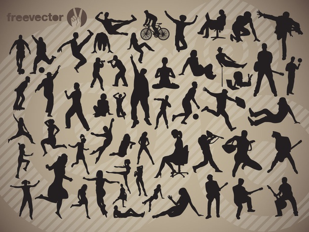 Active Silhouettes Vectors