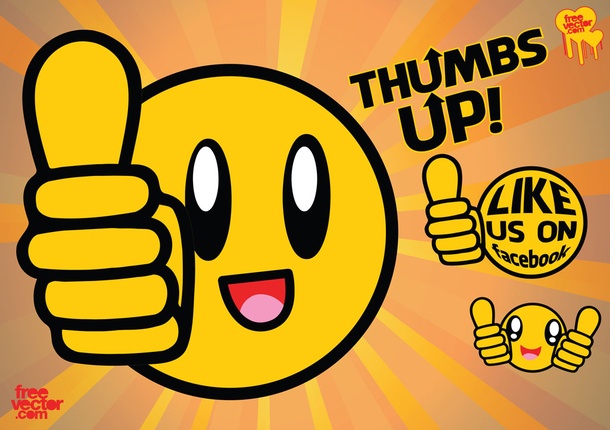 Thumbs Up  Like Us Graphic