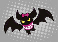 Girly Bat Vector