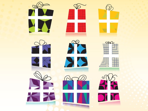 Retro Gift Pack Vectors