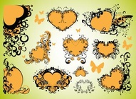 Decorative Love Hearts Vectors