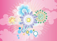 Floral Circles Pink Graphics