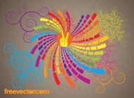 Colorful Scroll Collage
