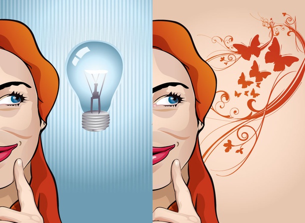 Woman Idea Vector