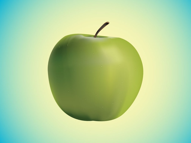 Realistic Green Apple