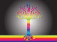 Rainbow Tree Vector