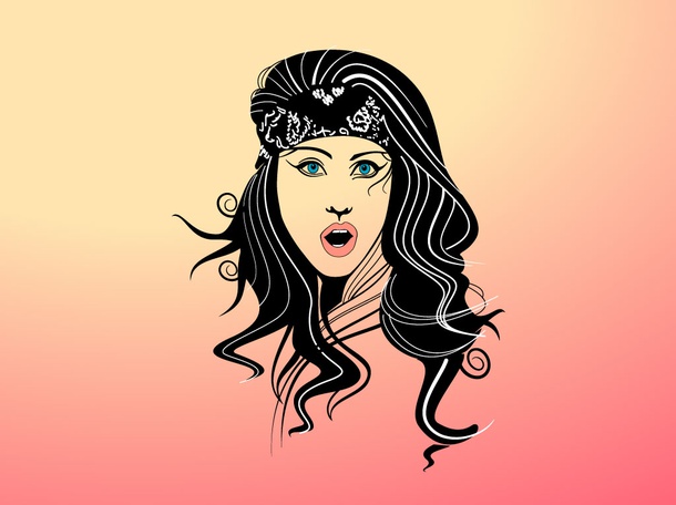 Vector Gypsy Girl