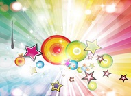 Free Rainbow Burst Background