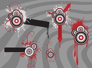 Drips Circles Arrows Vector