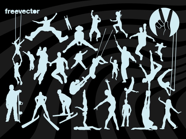 Acrobat Silhouettes