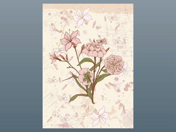 Retro Floral Illustration