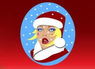 Santa Girl Vector