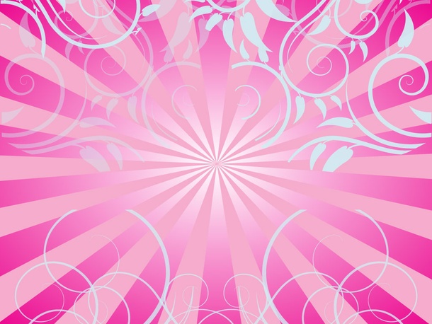 Pink Swirls and Rays