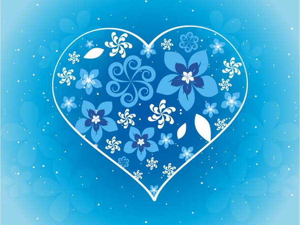 Winter Flower Heart