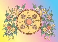 Shield and Flower Design