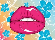 Lips Floral Pattern