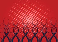 Red Background Halftone Dots