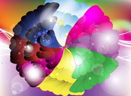 Bright Abstract Flower Graphics