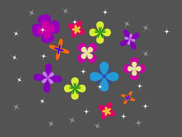 Colorful Flowers Vector