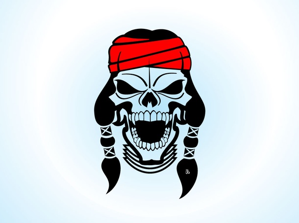 Apache Warrior Skull