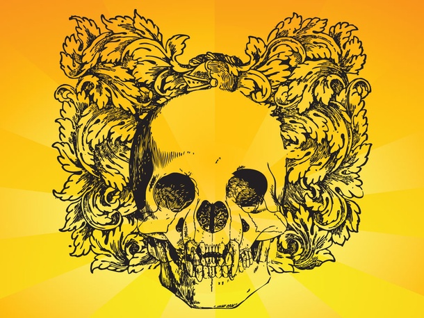 Vintage Style Skull Illustration