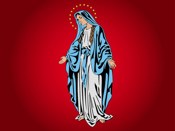 Virgin Mary Illustration