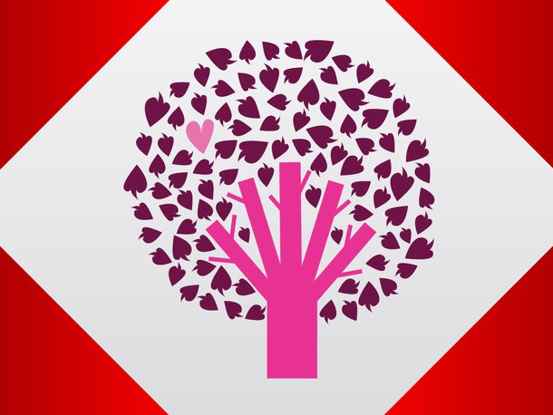 Hearts Tree Vector