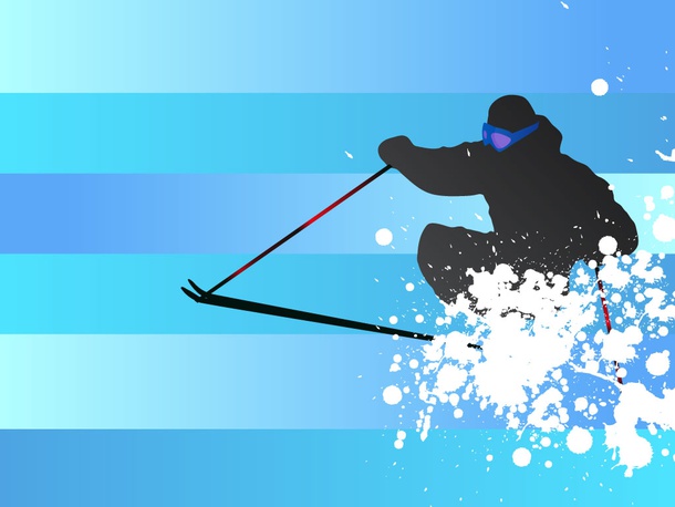 Skier Vector