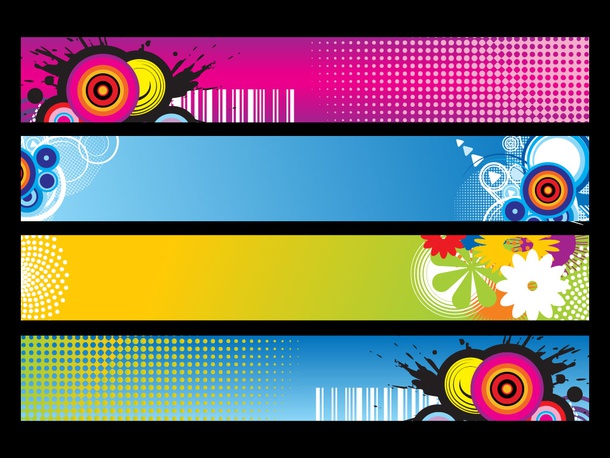 Colorful Vector Headers