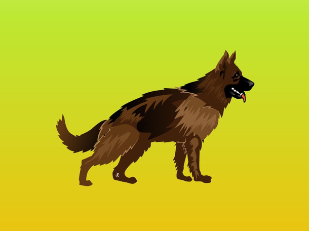 German Shepherd Vector