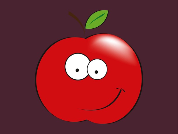 Happy Apple Character