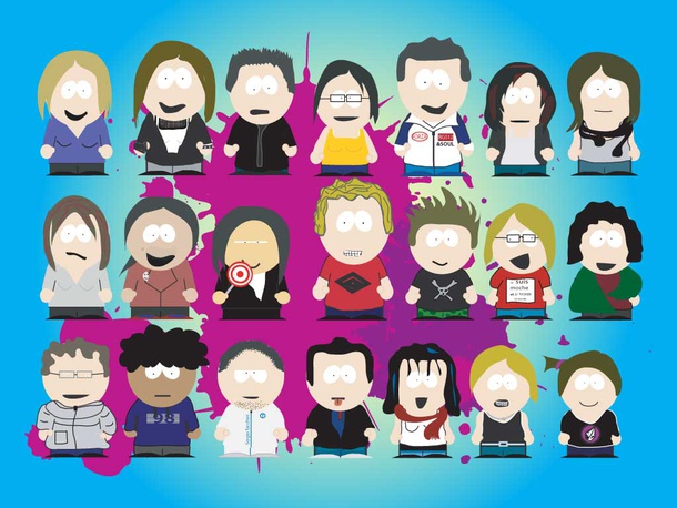 South Park Style Characters