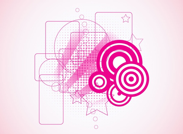 Pink Basic Shape Vectors