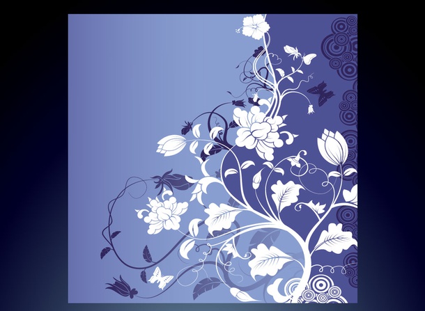 Blue Tone Floral