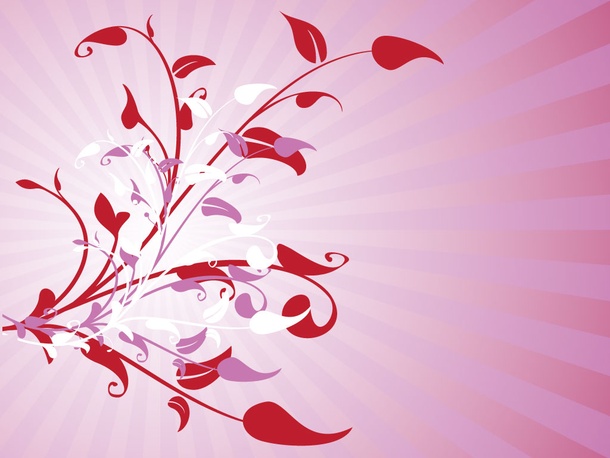 Pink Plants Vector