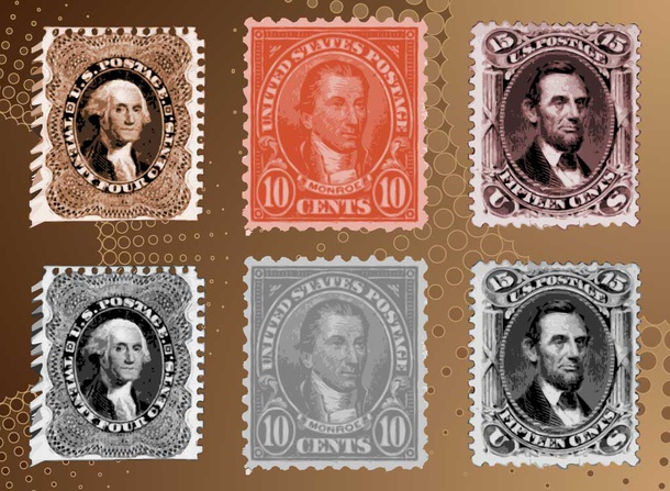 Antique Stamp Set
