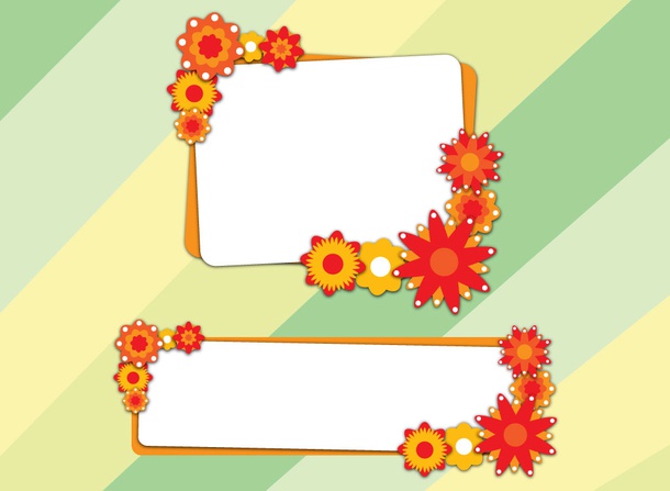Decorative Floral Frames